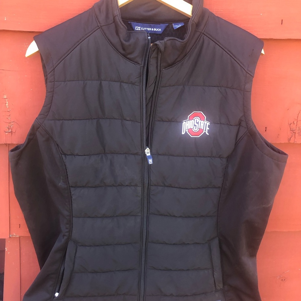 Cutter & Buck Women’s Black Quilted Vest with Ohio State Logo Size XXL